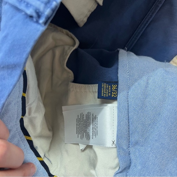 Polo Ralph Lauren Chino Pants Men 36x32 Blue Twill Stretch Classic Fit - Picture 5 of 8